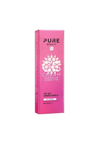 Pure Beauty CC Cream 01 Ivory SPF50 30 ml - Resim 2