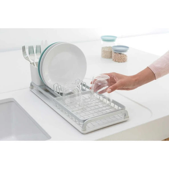 Brabantia Light Grey Küçük Bulaşıklık Beyaz