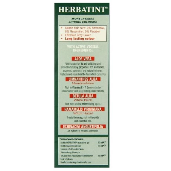 Herbatint Bitkisel Saç Boyası 5R Light Copper Chestnut Açık Bakır Kahve 135 ml - Resim 4