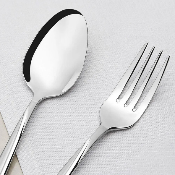 Nehir Fiesta Saten 30 Parça Aile Çatal Kaşık Takımı - 2