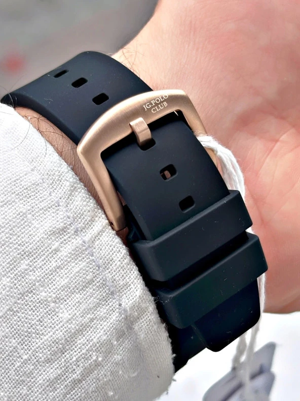 Jg. Polo Clup JPC.1223 14770.01 Silikon Kordon Otomatik Erkek Kol Saati - Resim 4