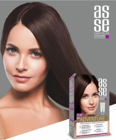 Asse Hair Color System Saç Boyası Büyülü Kahve No: 5.35 - Resim 2