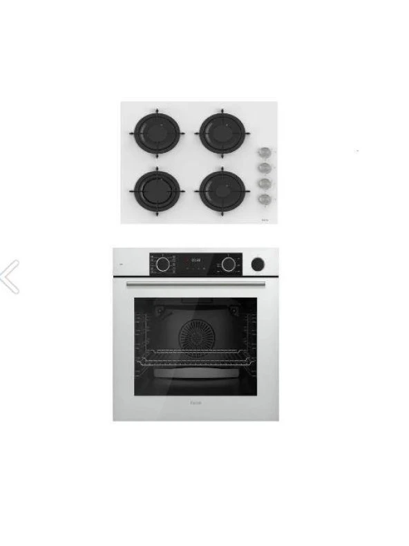 Ferre Fryart 2'li Beyaz Cam Ankastre Set ürün görseli