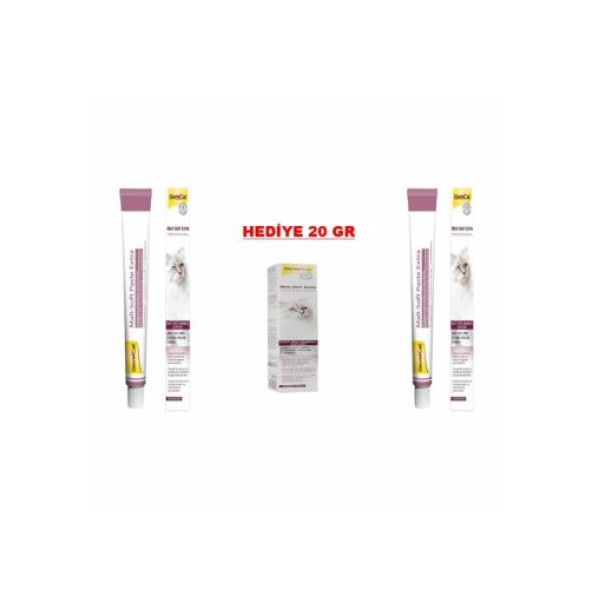 GimCat Malt-Soft Extra Tüy Yumağı Önleyici Kedi Macunu 2 Adet 100 Gr 1 Adet 20  Gr - 1