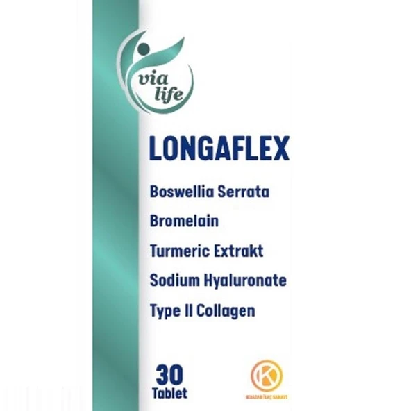 Longaflex Tip 2 Kolajen, Hyalüronik Asit, Bromelain, Bozwellia 30 Tablet - 7