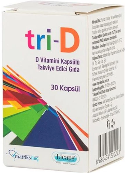 Tri-D D Vitamini 30 Kapsül
