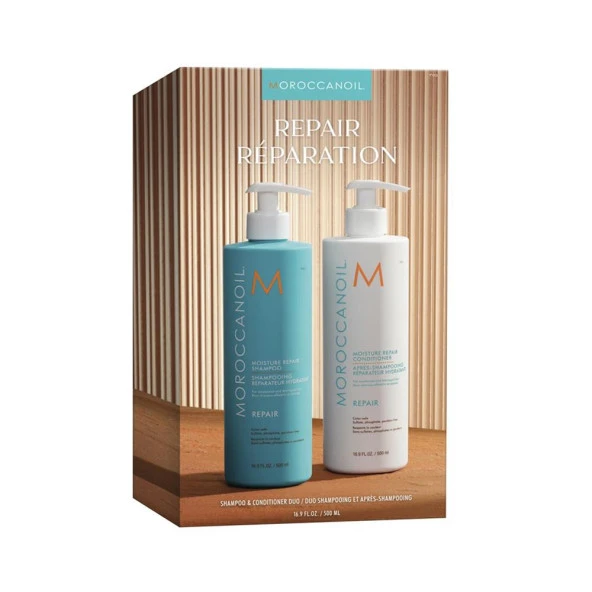 Moroccanoil Duo Repair Kit Repair Şampuan 500ML ve Saç Kremi 500ML 2li Set