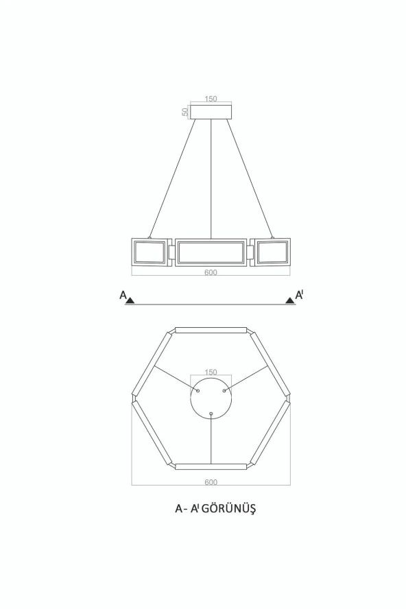 Voxlamp lighting solutions Sarkıt Led Avize Dashing Özel Tasarım - 5