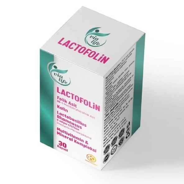 Lactofolin Folik Asit, Kolin, Probiyotik, Multivitamin 30 Kapsül
