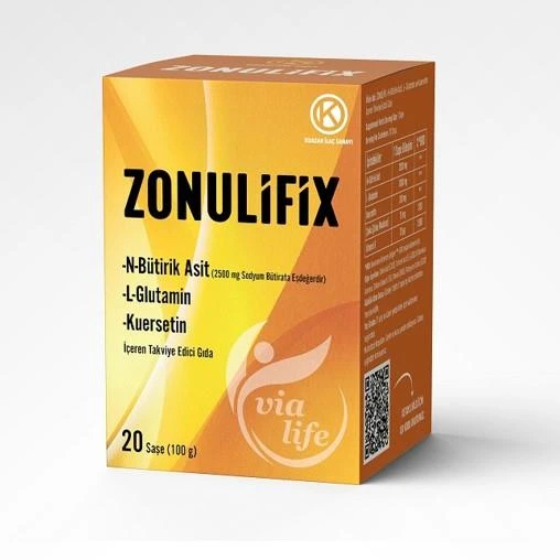 Zonulifix N-Bütirik Asit, L-Glutamin, Kuersetin 20 Şase