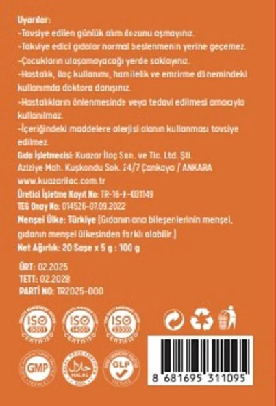 Zonulifix N-Bütirik Asit, L-Glutamin, Kuersetin 20 Şase - 6