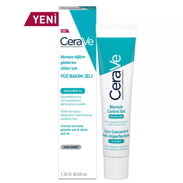 Cerave Akneye Eğilim Gösteren Ciltler Için Yüz Bakım Jeli 40 ml