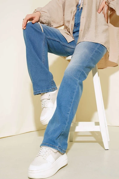 Uzun Kot Pantolon Açık Mavi ürün görseli 1