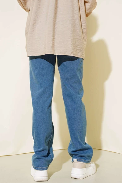 Uzun Kot Pantolon Açık Mavi - Resim 3