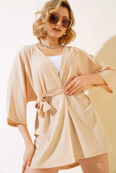 Kırınkıl Kimono Bej