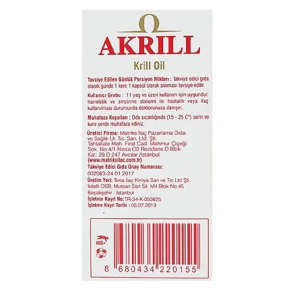 Akrill Krill Oil 30 Kapsül - Resim 3