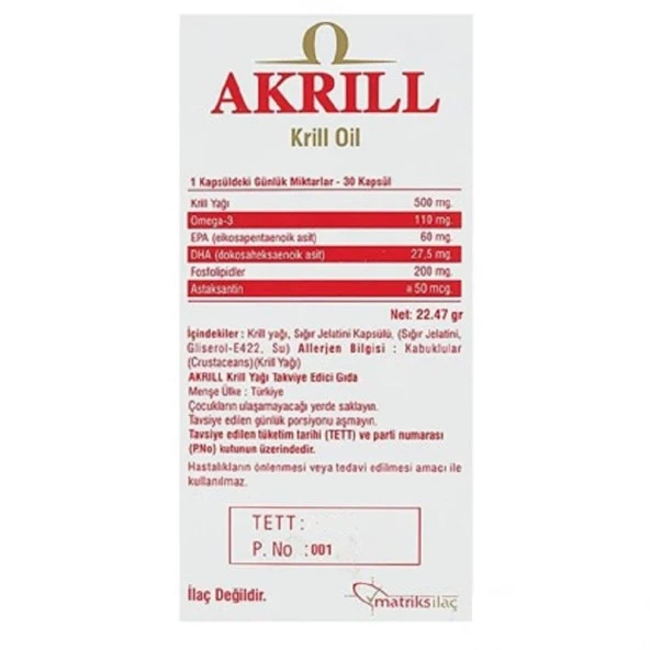 Akrill Krill Oil 30 Kapsül - Resim 4