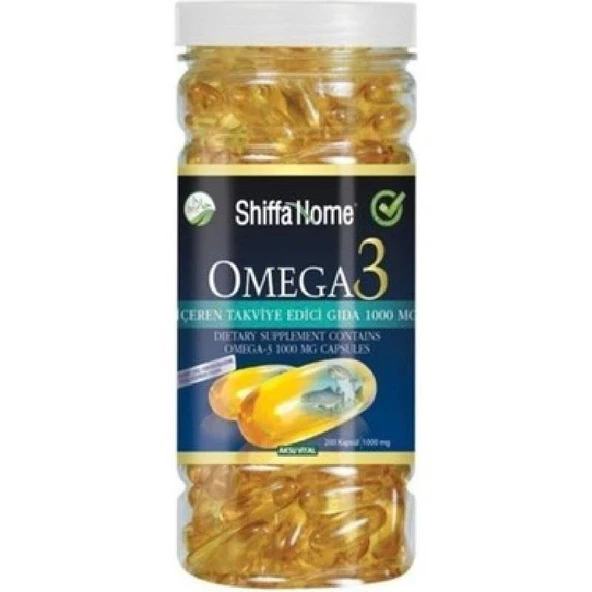 Shiffa Home Omega 3 Balık Yağı 1000 mg 200 Softjel Kapsül ürün görseli