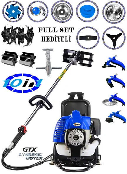 Wacker Pro Germany Wr-6600 10 In 1 Set Sırt Tipi Tırpan Toprak Eşeleme Akrobat Çapa Aparatı