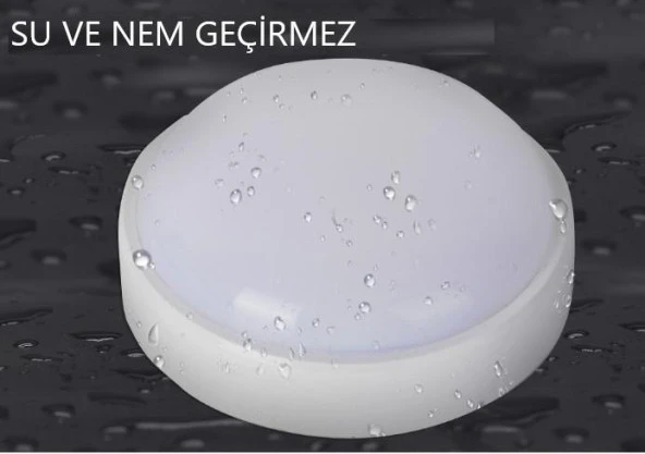 Horoz Artos 15W Yuvarlak Beyaz Led Nem Su Geçirmez Banyo Bahçe Modern Tavan Lambası Beyaz Işık 6500K - 2