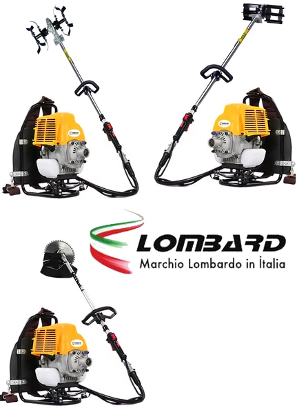 Lombard İtalia 553 LBX VTEC 10 İn 1 Sırt Tipi Ot Çim Biçme Tırpanı + Toprak Eşeleme+ Akrobat Çapa Aparatı - 2
