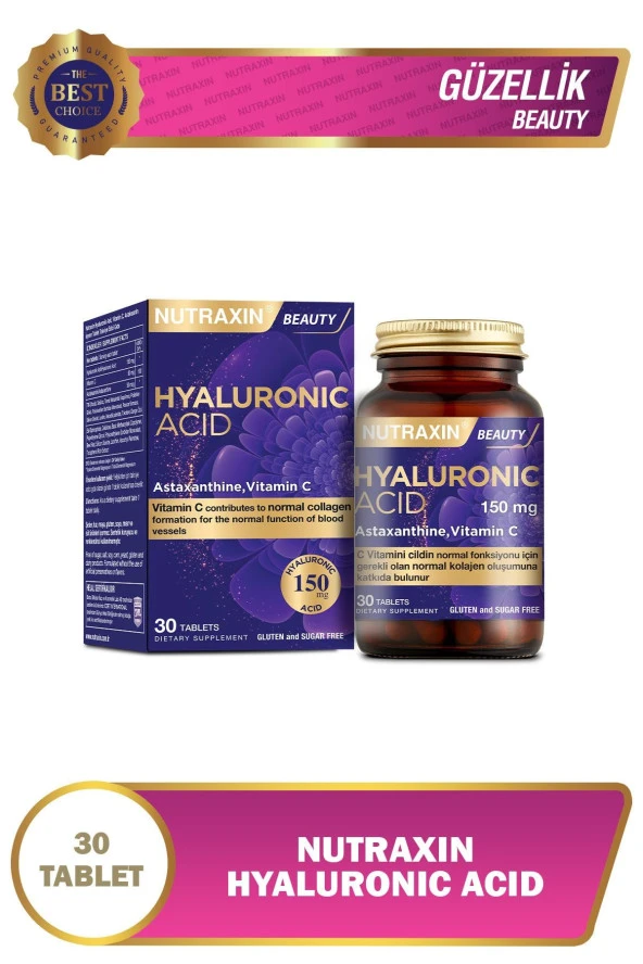 Nutraxin Beauty Hyaluronik Acid 30 Tablet ürün görseli 1