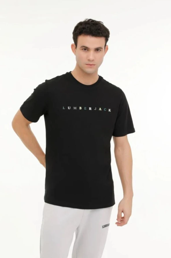 Lumberjack ML MESUS 4FX Siyah Erkek Kısa Kol T-Shirt 11URBNG2022