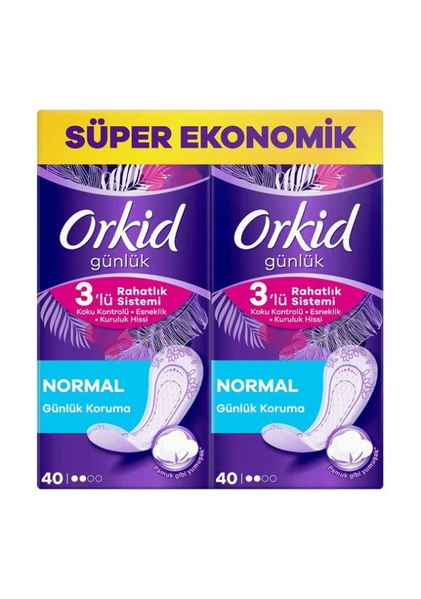 Orkid Günlük Ped Normal Dev Ekonomi Paketi 80 Ped