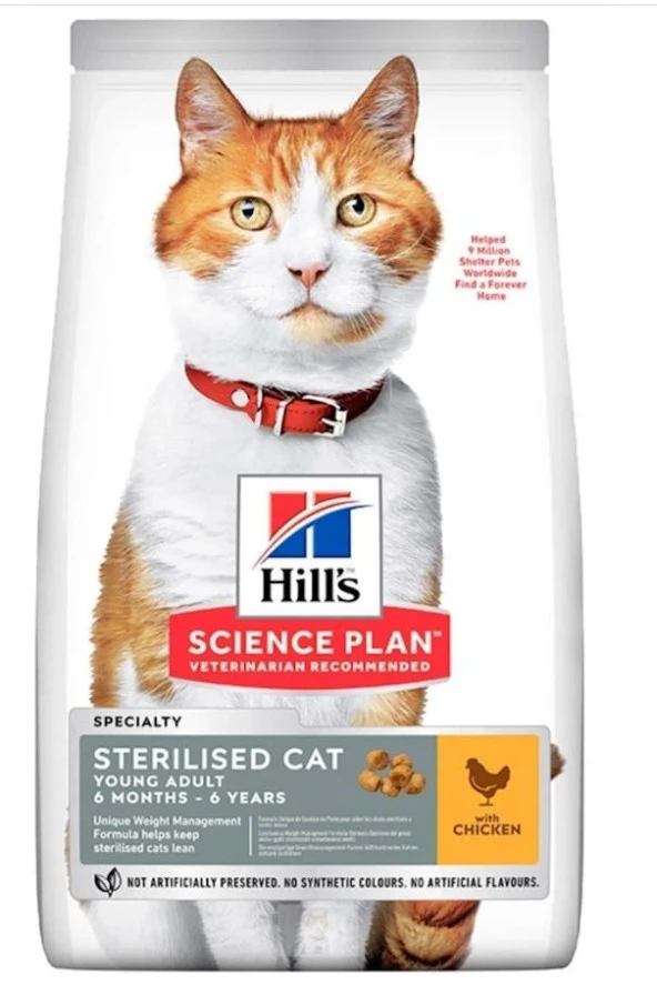 Hills Cat Sterilised Kısır Tavuklu Kedi Maması 10kg