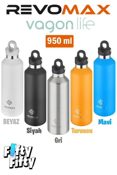 Revomax 950 ML Büyük Kapasiteli Özel Kapak Sistemli 18saat Sıcak/36 Saat Soğuk  Çelik Termos -950ML