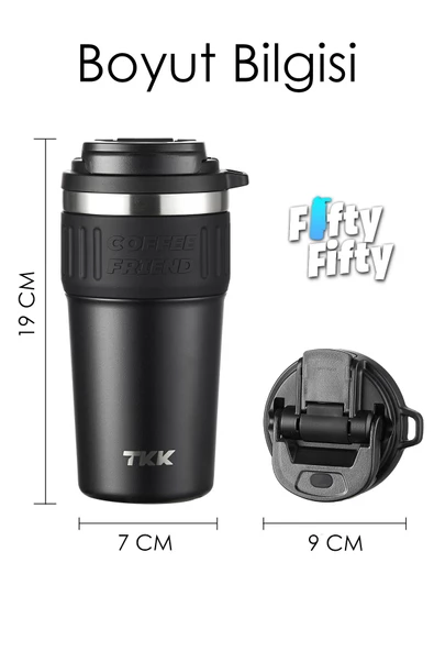 TKK 630 ML Özel Seri Çelik Mug Kahve Bardağı Pipetli/Rahat İçim 6 Saat Sıcak/12 Saat Soğuk Termos -2023 630ML - 5
