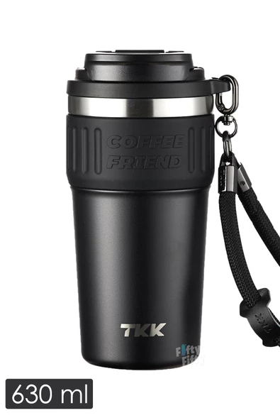 TKK 630 ML Özel Seri Çelik Mug Kahve Bardağı Pipetli/Rahat İçim 6 Saat Sıcak/12 Saat Soğuk Termos -2023 630ML - 2