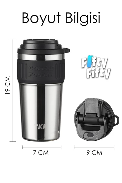 TKK 630 ML Özel Seri Çelik Mug Kahve Bardağı Pipetli/Rahat İçim 6 Saat Sıcak/12 Saat Soğuk Termos -2023 630ML - 12