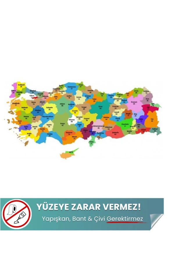 Türkiye Siyasi Haritası, Yüzeye Zarar Vermeyen Sihirli Akıllı Kağıt, Yaz Sil Harita
