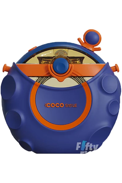 CocoSmile Özel Kutulu 630 ML Pipetli Uzay Temalı Tritan Su Matarası -Boyun Askılı- 3 Farklı Model  ffcs0006 - 2