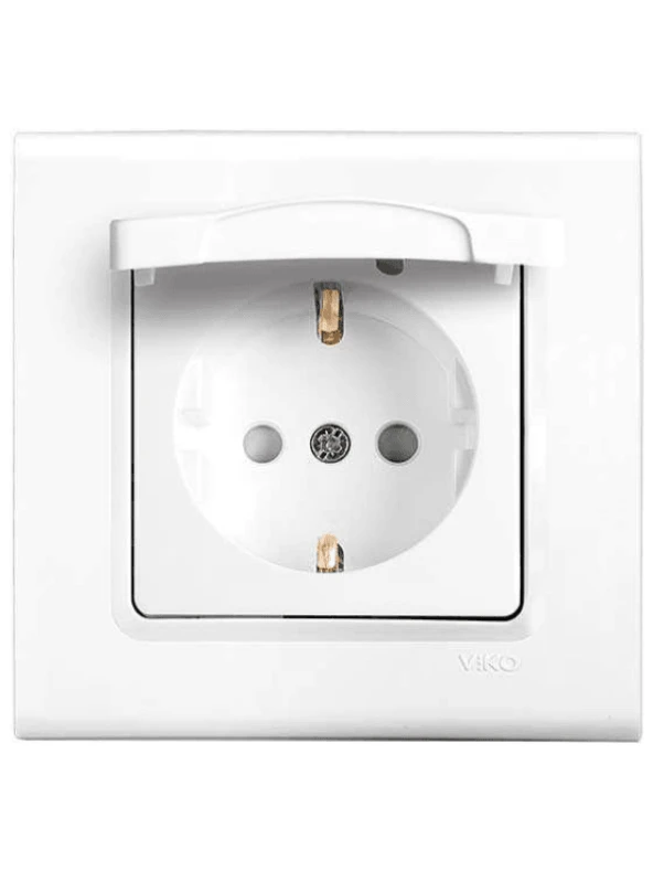 Viko Linnera Topraklı Çoçuk Korumalı Kapaklı Priz Beyaz 90440012 (Çerçeve Dahil) (2 Adet) - 3