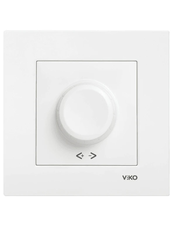 Viko Karre Rotatif Dimmer R 40-600W Beyaz (Çerçeve Dahil) 90967047 - Resim 2