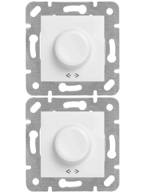 Viko Karre Rotatif Dimmer R 40-600W Beyaz (Çerçeve Dahil) 90967047 (2 Adet)