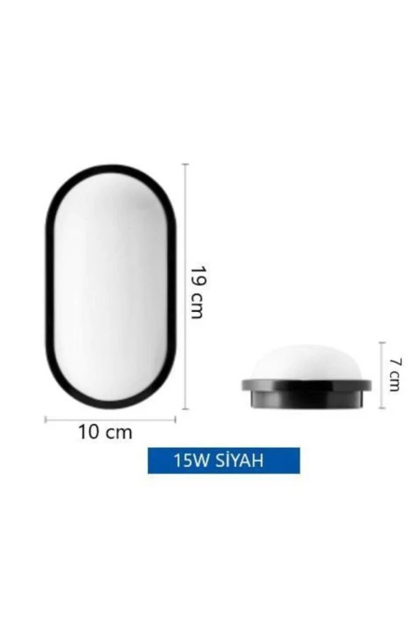 Horoz Aydos 20W Oval Beyaz  Led Nem Su Geçirmez Banyo Bahçe Modern Tavan Lambası Beyaz Işık  Modern Tavan Lambası - 3
