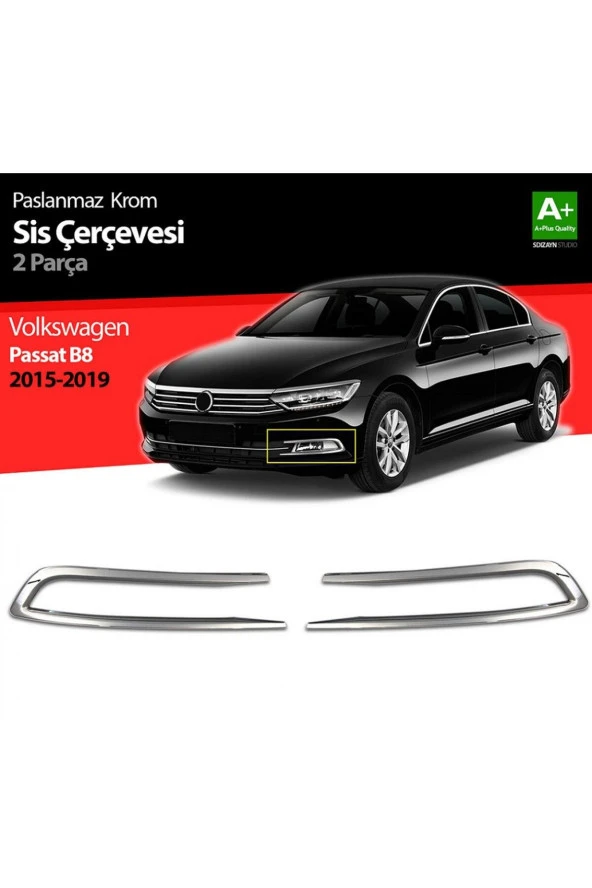 Vw Passat B8 Krom Sis Farı Çerçevesi 2 Parça 2015-2019