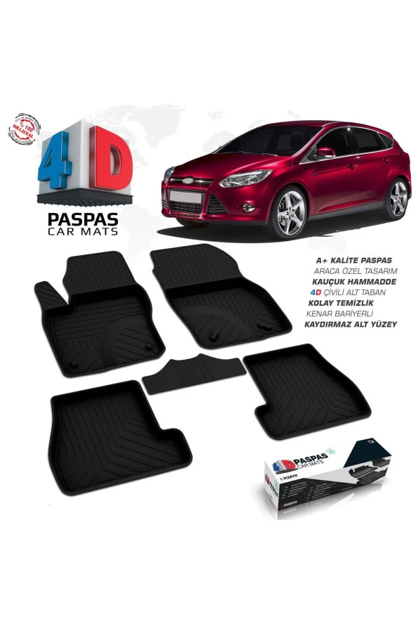 Ford Focus 3 HB 4D Havuzlu Paspas 2011-2014 A+Kalite