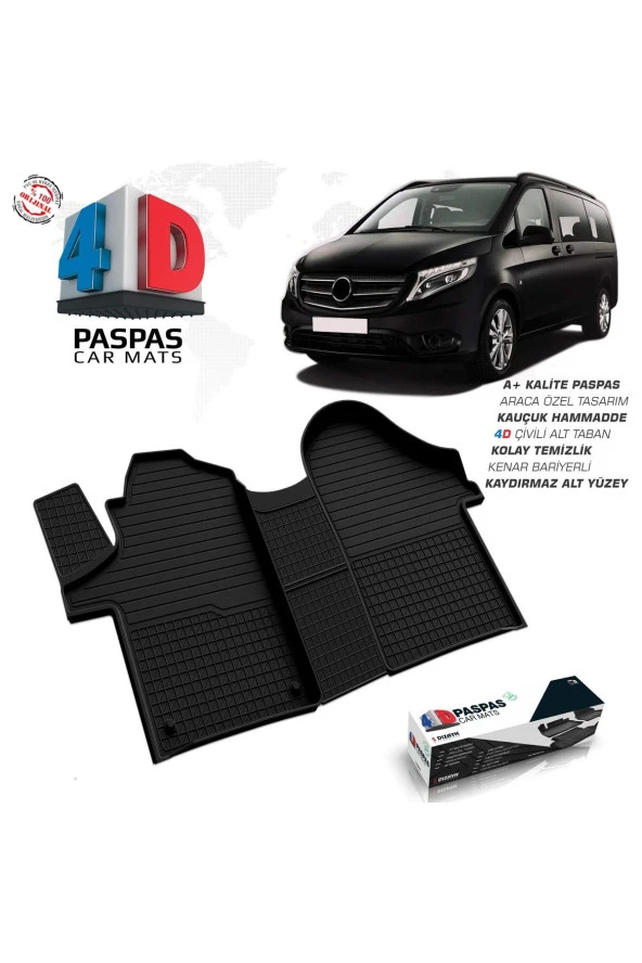 Mercedes Vito W447 4D Havuzlu Paspas 2014 ve Üzeri ürün görseli 1