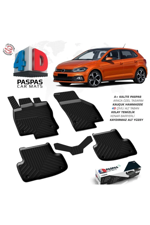 VW Polo 6 4D Havuzlu Paspas 2017-2021 A+Kalite ürün görseli 1