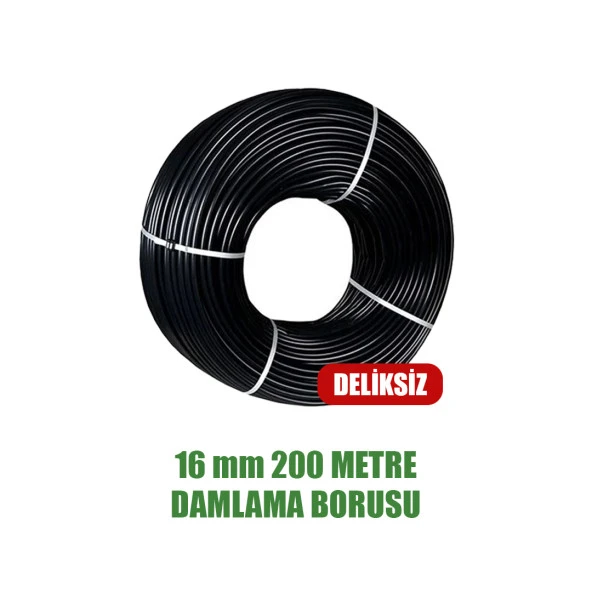 16 MM DAMLAMA BORUSU 200 METRE DELİKSİZ DAMLA SULAMA HORTUMU SULAMA SİSTEMİ