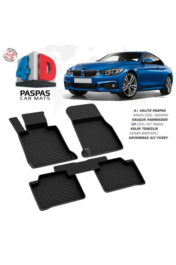 Bmw 4 Serisi F36 Grand Coupe 4D Havuzlu Paspas 2013 ve Üzeri A+Kalite ürün görseli 1