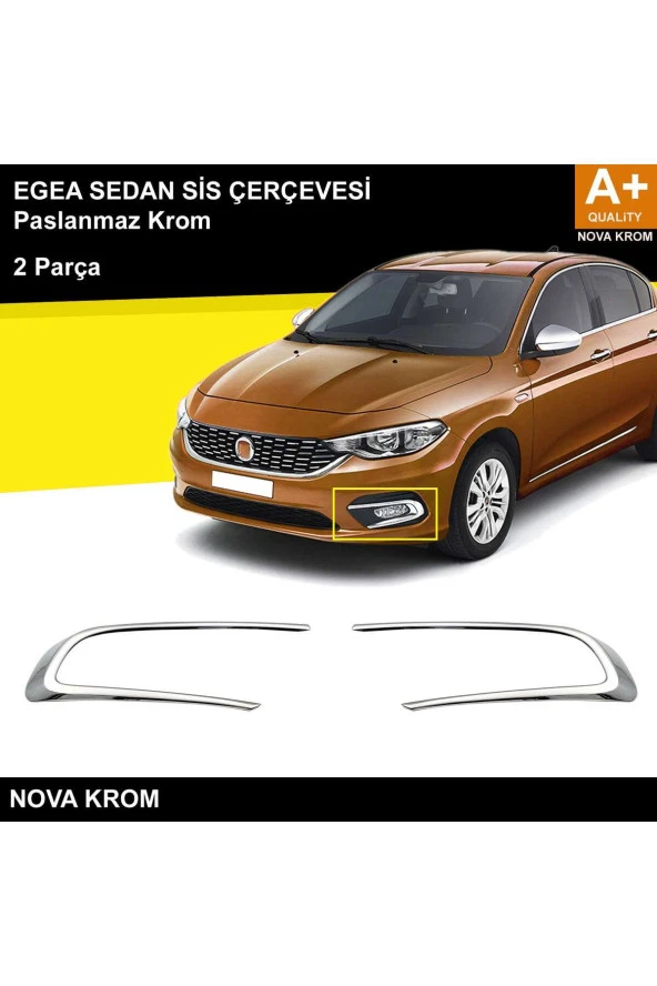 Fiat Egea Krom Sis Farı Çerçevesi 2 Prç. 2015-2020 ürün görseli 1