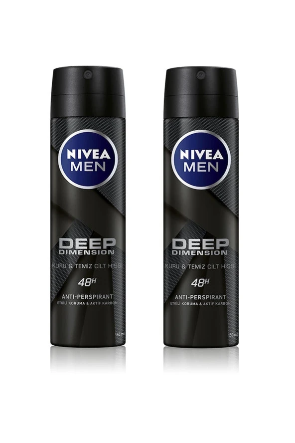 NIVEA Deodorant Deep Dimension 150Ml Erkek Deodorant X 2 Adet