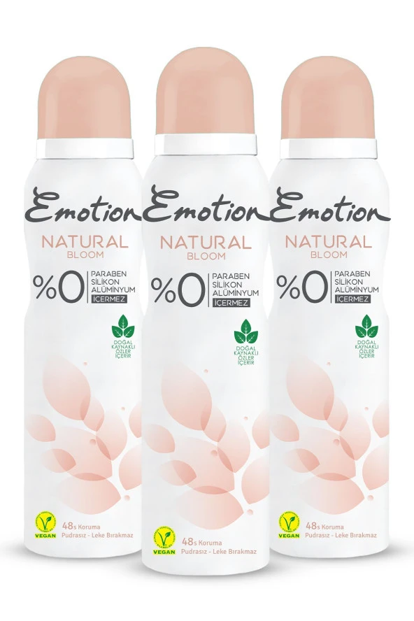 EMOTİON Natural Bloom Deodorant 3X150Ml