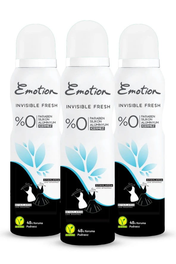 EMOTİON Invisible Fresh Deodorant 3X150Ml