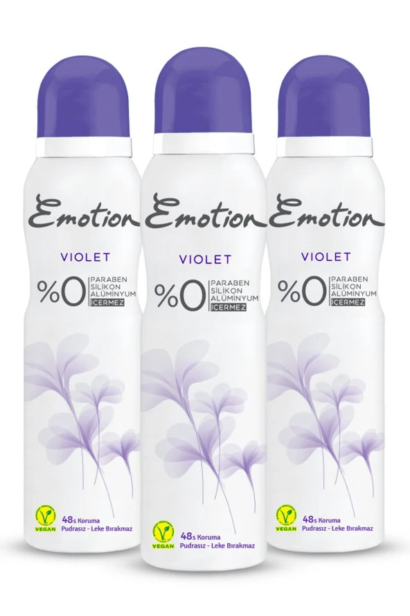 EMOTİON Violet Kadın Deodorant 3X150Ml